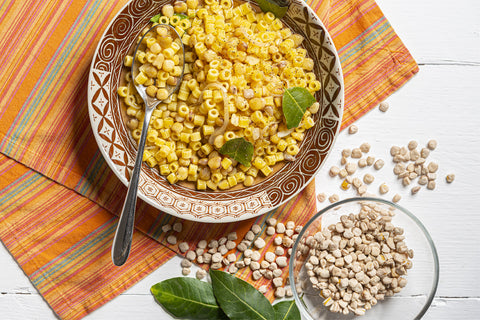 piatto di ditalini con cicerchia