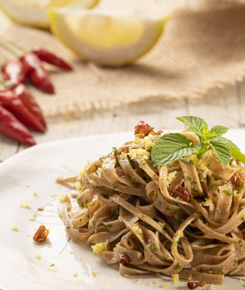 Tagliatelle di farro bio – piatto cucinato